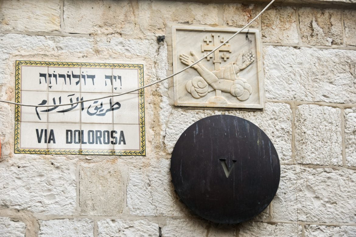la Via Dolorosa a Gerusalemme