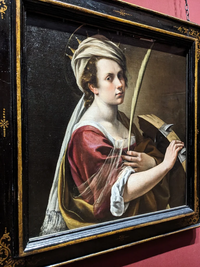 Artemisia Gentileschi raffigurata come Santa Caterina di Alessandria