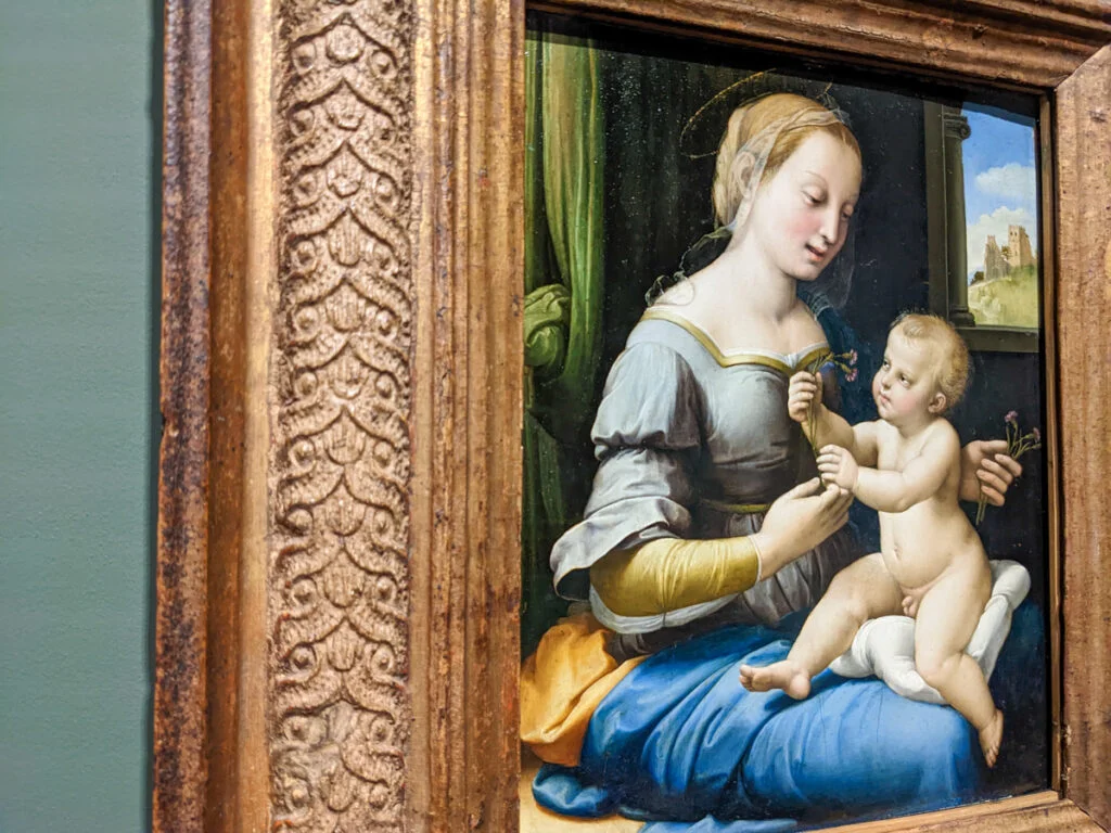 Il dipinto La Madonna dei garofani