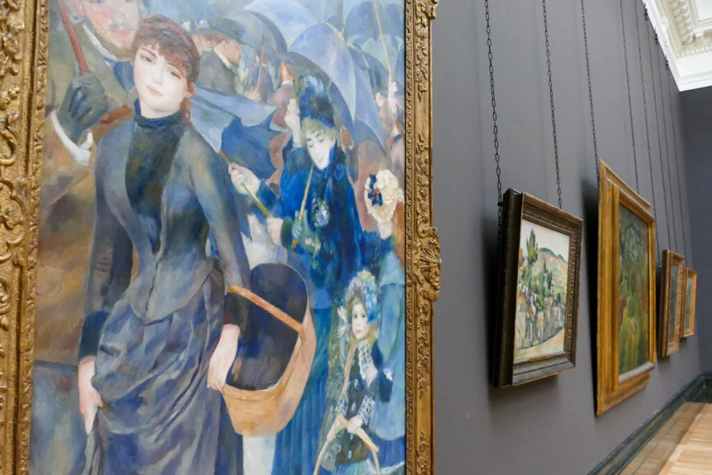 Il dipinto Gli ombrelli di Renoir