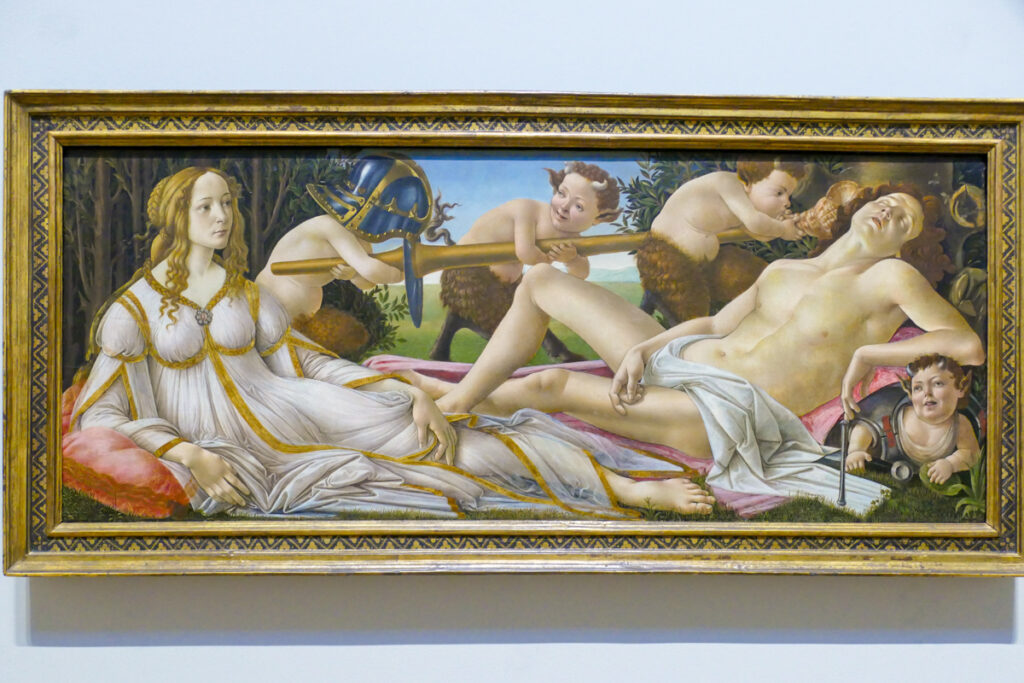 Il dipinto Venere e Marte di Botticelli
